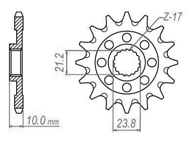 Pignon Rm-Z 450 2013 - 520 - 14 Dents - 