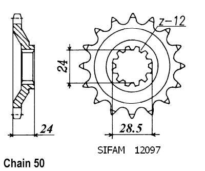Pignon Zzr 1100 Zx 1990-1992 - 530 - 17 Dents - Similaire JTF528