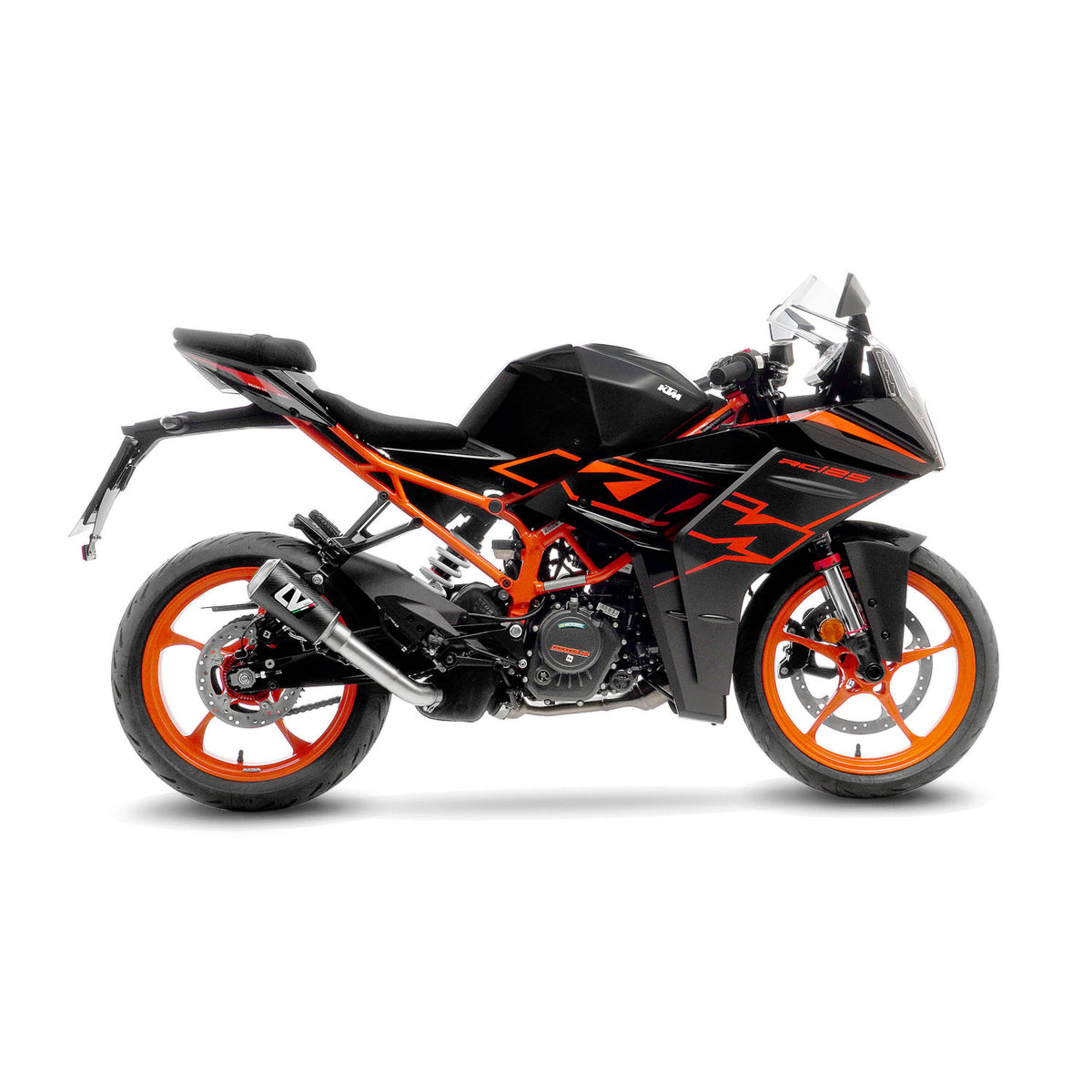 Silencieux LV-10 Fibre de Carbone RC 125 - Non Homologué