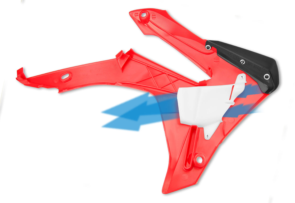 Ecope de radiateur Cycra Powerflow HONDA - Rouge