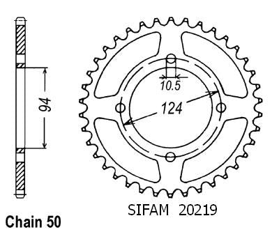 Couronne 550 Cbf 1975-1980 - 530 - 37 Dents - Similaire JTR282