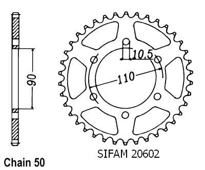 Couronne Xs 650 Se 1978-1983 - 530 - 33 Dents - Similaire JTR850