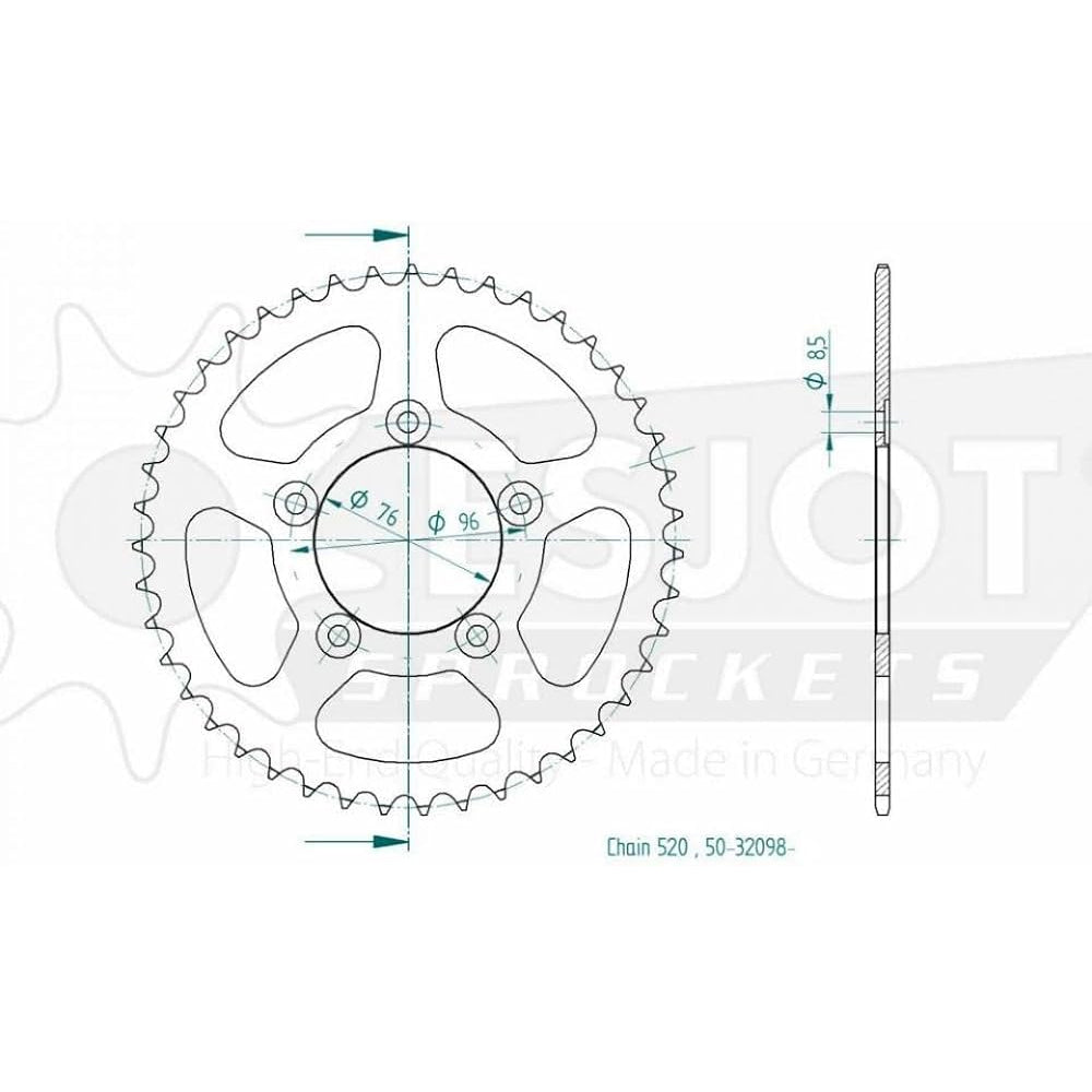 Couronne Cagiva 125 N1 1997-1998 - 520 - 43 Dents