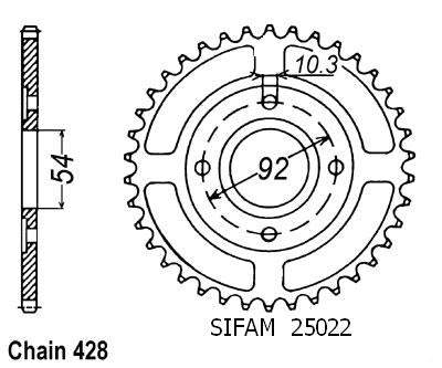 Couronne Rd 125 Lc1 1982-1984 - 428 - 46 Dents - Similaire JTR835