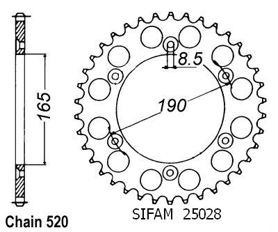 Couronne Ktm Tous Modeles 2t+4t 1983-1990 - 520 - 50 Dents - Similaire JTR896