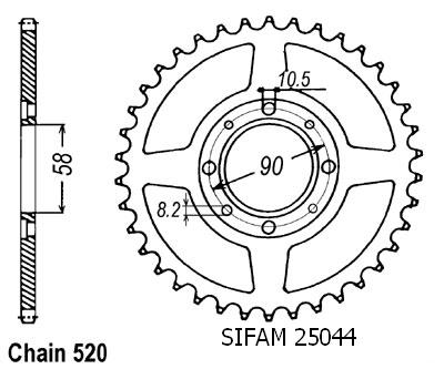 Couronne Nsr 125 1987-1989 - 520 - 33 Dents - Similaire JTR279