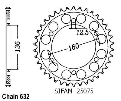 Couronne Gpz 1000 Rx 1986-1989 - 632 - 40 Dents - Similaire JTR500