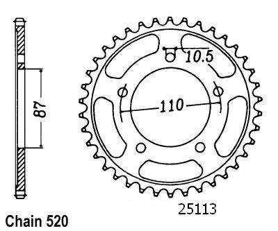 Couronne Gs 500 E 1988-1998 - 520 - 39 Dents - Similaire JTR823