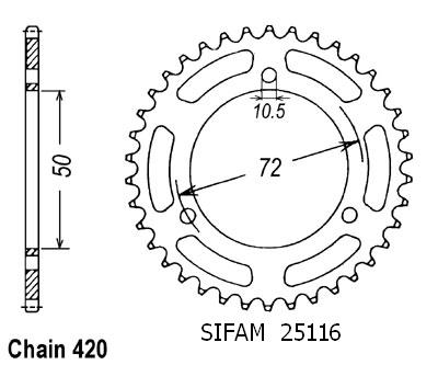 Couronne Nsr 50 1989-1994 - 420 - 42 Dents - Similaire JTR216