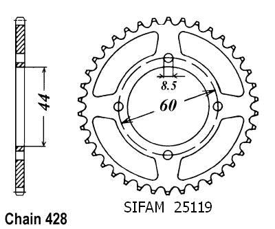 Couronne Dt 80 Mx Espagne 1984 - 428 - 41 Dents - Similaire JTR833