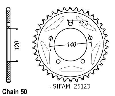Couronne Gsx 1400 2002-2006 - 530 - 40 Dents - Similaire JTR1797