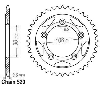 Couronne - 520 - 38 Dents - Similaire JTR491