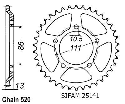 Couronne 600 Nord-west 1991-1994 - 520 - 43 Dents - Similaire JTR611