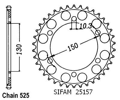 Couronne 850 Trx 1996-1998 - 525 - 39 Dents - Similaire JTR300