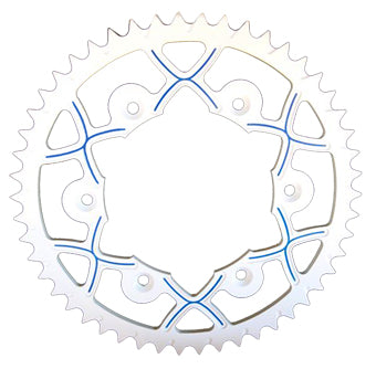 Couronne Alu Yamaha X Wing Ergal - Anti Boue Blanche/Bleu - 520 - 52 Dents - Similaire JTA245