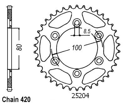 Couronne Rieju 50 Rr Sm/Spike - 420 - 48 Dents - Similaire JTR1076