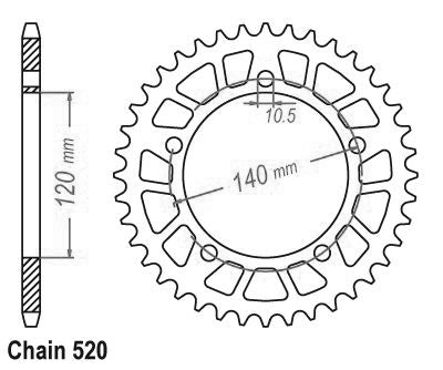 Couronne Racing Alu Gsx-R 600/750 2001-2004 42 Dents - Similaire JTA1793