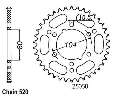 Couronne Racing Alu ZX-10R 2011 - 47 Dents - Similaire JTA478