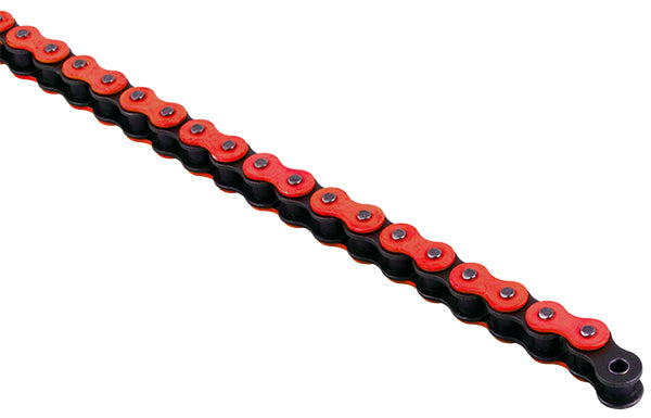 Chaine 420 - 132 maillons - Hyper Renforcée Sans Joints Toriques - Rouge