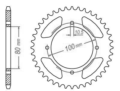 Couronne Acier Suzuki - 428 - 45 Dents - Similaire JTR1794 - Made in Germany
