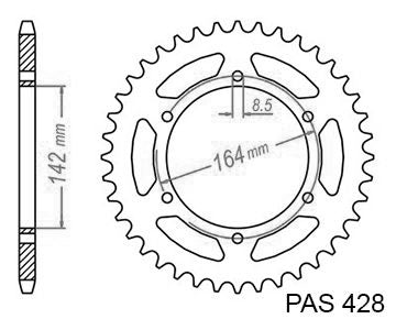 Couronne Acier Hyosung - 428 - 52 Dents - Similaire JTR1067 - Made in Germany