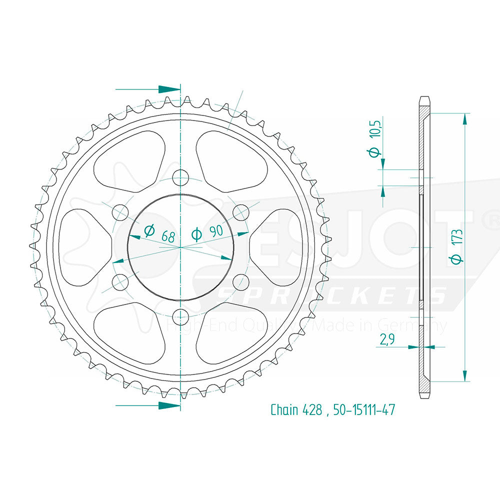 Esjot - Couronne - 47 dents