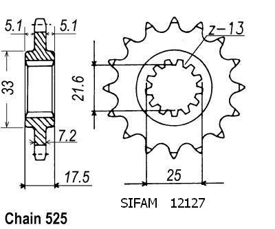 Pignon - 525 - 14 Dents - Made in Germany