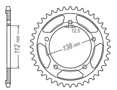 Couronne Acier Honda - 525 - 42 Dents - Similaire JTR1304 - Made in Germany