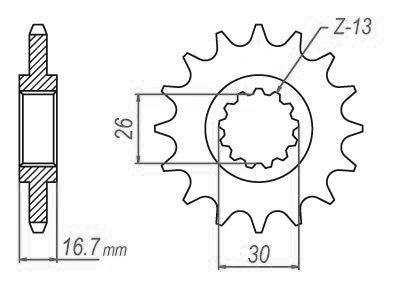 Pignon Lightweight - 525 - 14 Dents - Made in Germany