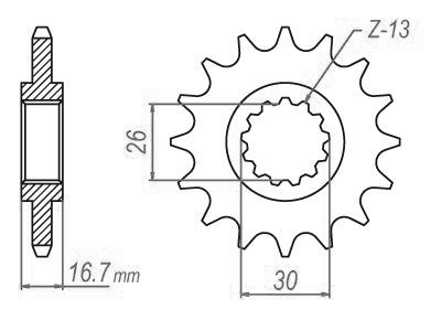Pignon Honda - 525 - 15 Dents - Similaire JTF1370 - Made in Germany