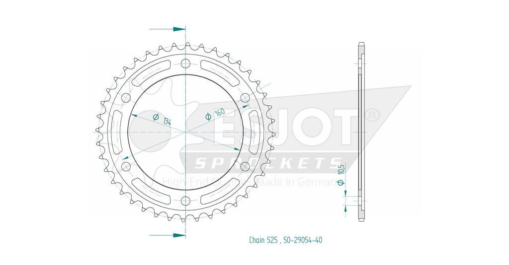 Couronne Esjot - Honda - 525 - 40 dents