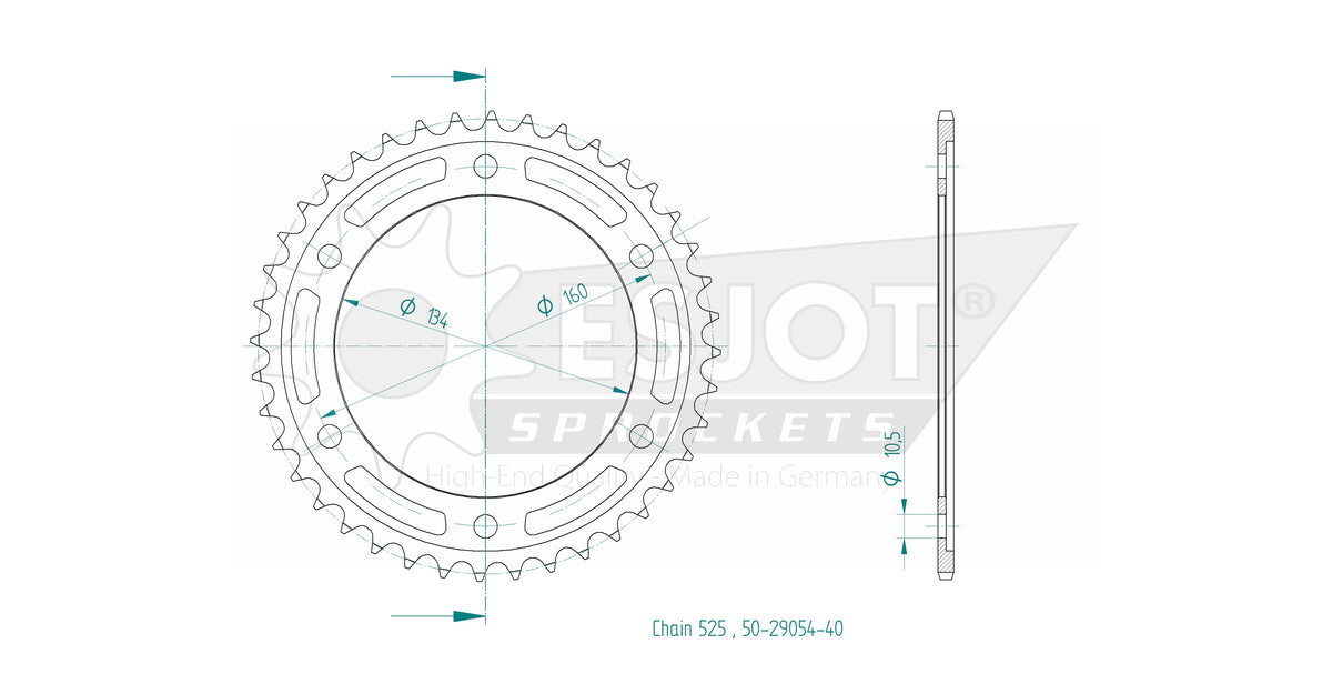 Couronne Esjot - Honda - 525 - 40 dents