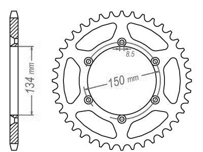 Couronne Acier TT Ultralight Kawasaki - 520 - 48 Dents - Similaire JTR460 - Made in Germany