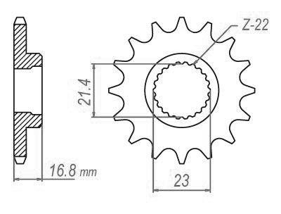 Pignon Yamaha - 520 - 16 Dents - Similaire JTF582 - Made in Germany