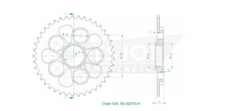 Couronne Acier - 520 - 41 Dents - Made in Germany