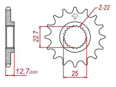 Pignon Polaris - 520 - 11 Dents - Similaire JTF3221 - Made in Germany