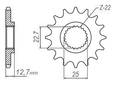 Pignon Polaris - 520 - 13 Dents - Similaire JTF3221 - Made in Germany