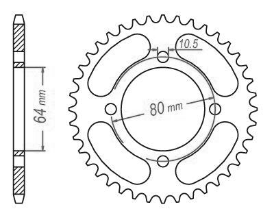 Couronne Acier Adly-Aeon-Yamaha - 520 - 32 Dents - Similaire JTR1910 - Made in Germany