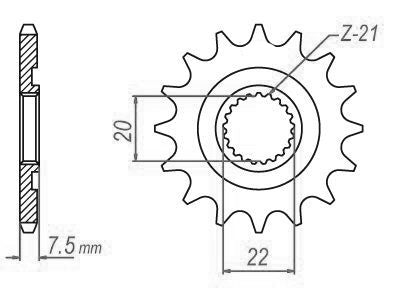 Pignon TT Lightweight Honda - 520 - 14 Dents - Similaire JTF1323 - Made in Germany