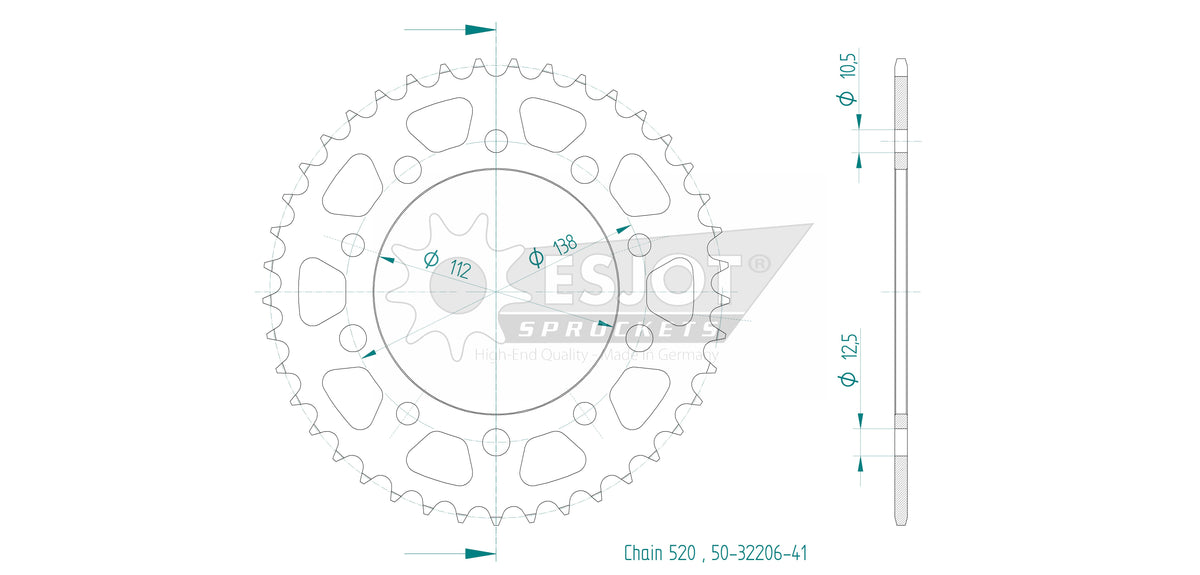 Couronne Esjot 41 dents