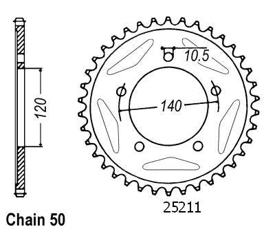 Couronne Acier Suzuki - 530 - 40 Dents - Similaire JTR1797 - Made in Germany