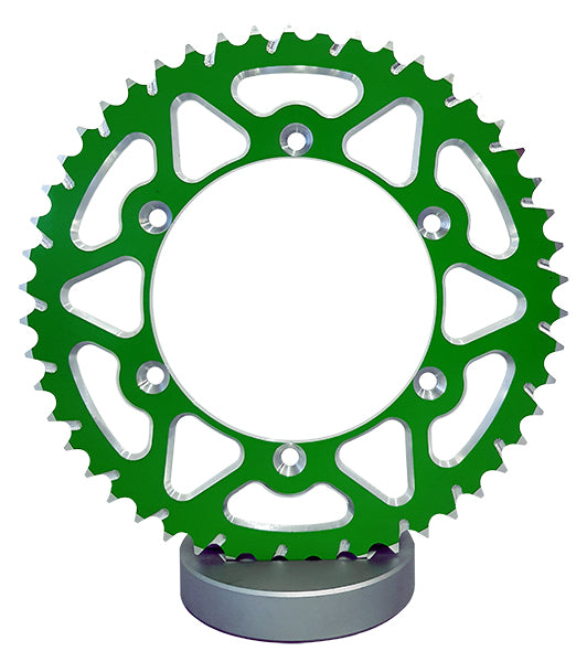 Couronne Alu TT Kawasaki-Suzuki Verte - 520 - 48 Dents - Similaire JTA460 - Made in Germany