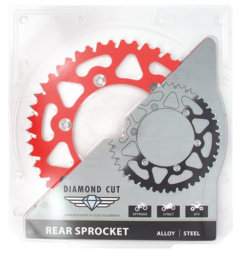 Couronne Alu TT Honda Rouge - 520 - 52 Dents - Similaire JTA210 - Made in Germany Trous Fraisés