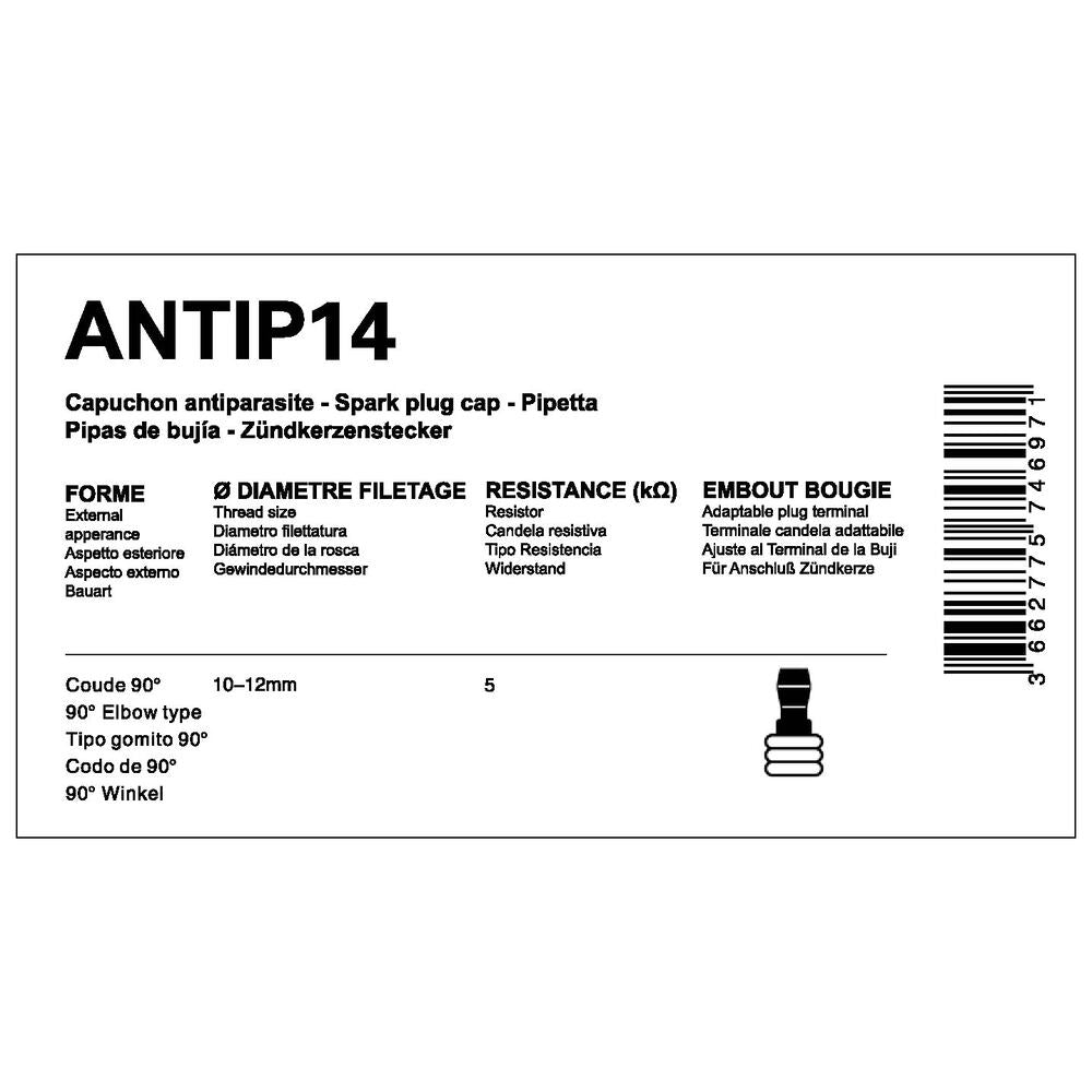 10 Antiparasites 10kΩ Avec Olive Bougie 10-12mm