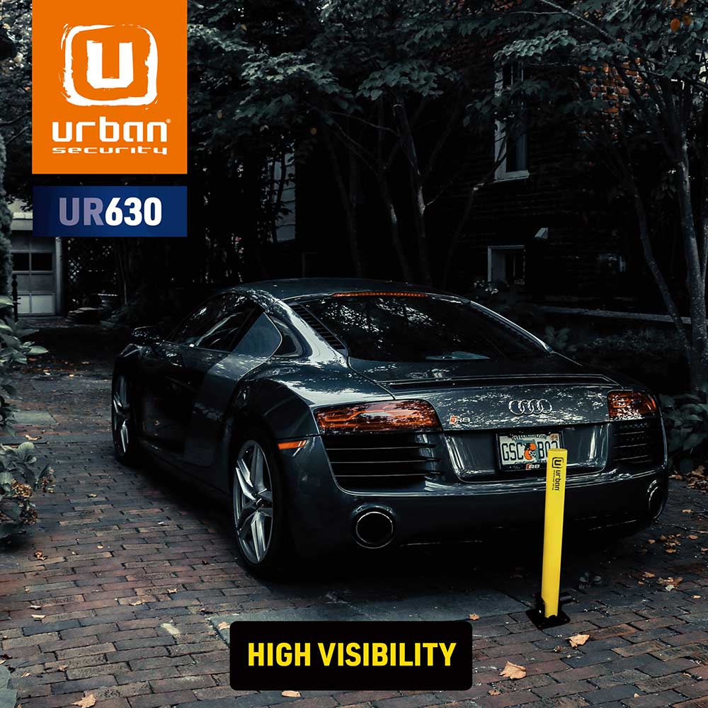 Antivol Voiture- Barrière Rabattable -Poteau Parking avec Serrure Universelle