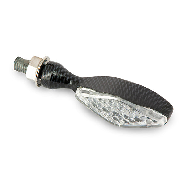 Paire de mini clignotants Losange à LED - Look Carbone
