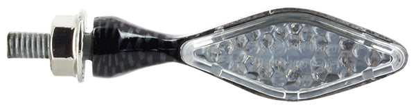 Paire de mini clignotants Losange à LED - Look Carbone
