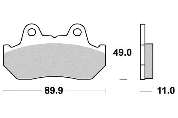 Plaquette de frein  FERODO Métal Fritté Sinter Grip Road - R90