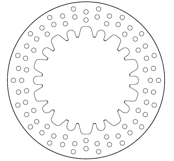 Disque de frein fixe pour BMW série R - HOMOLOGUE TÜV - Ø260x158x145 NbTrou10xØ13.8 