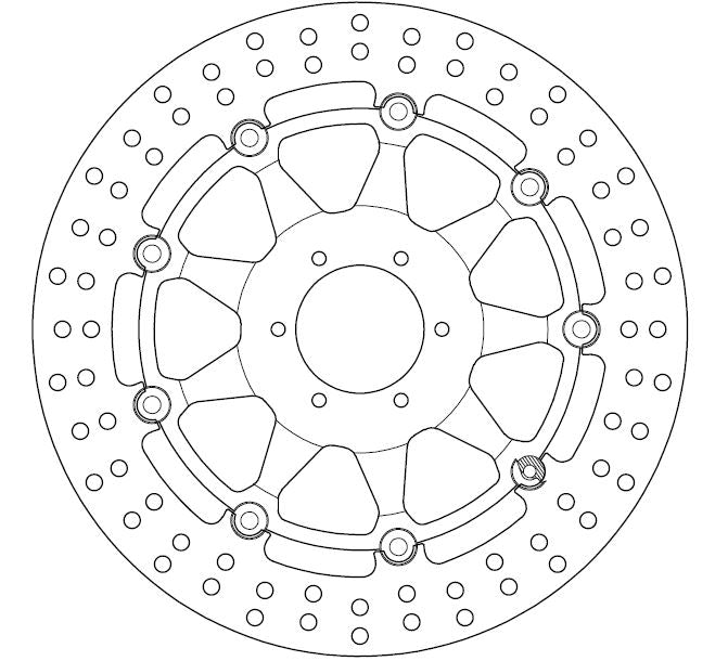 Disque de Frein flottant  Cagiva - Homologué TÜV